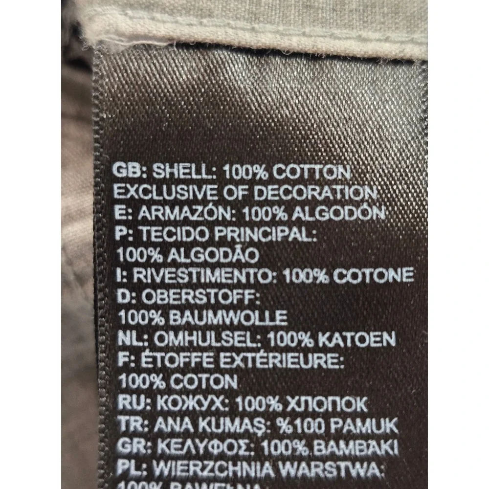 North Face Mens‎ Large Grey Campfire Embroidered Short Sleeve Button Down Shirt